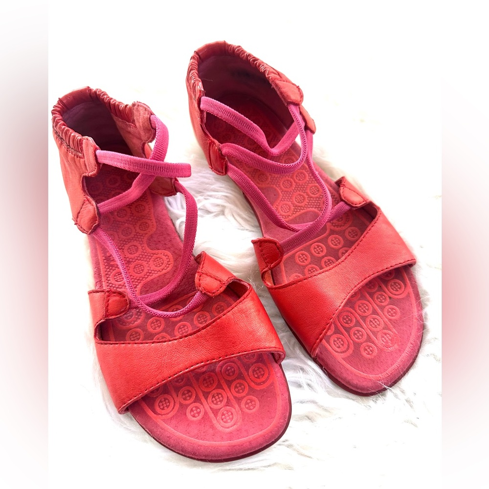 Camper Women’s Red  Leather Sandals Size 37
